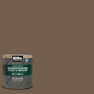 1 qt. #MS-46 Chestnut Brown Solid Color Waterproofing Exterior Wood Stain and Sealer
