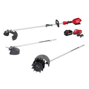 M18 FUEL 18V Lithium-Ion Brushless Cordless QUIK-LOK String Trimmer 8Ah Kit w/Brush Cutter & Rubber Broom Attachments