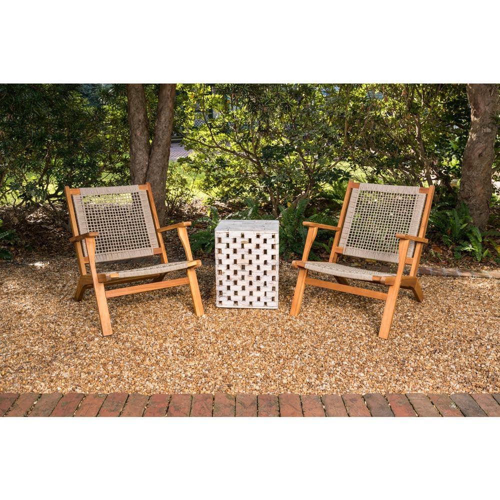 Vega Teak Midcentury Modern Outdoor Chair in Natural Finish