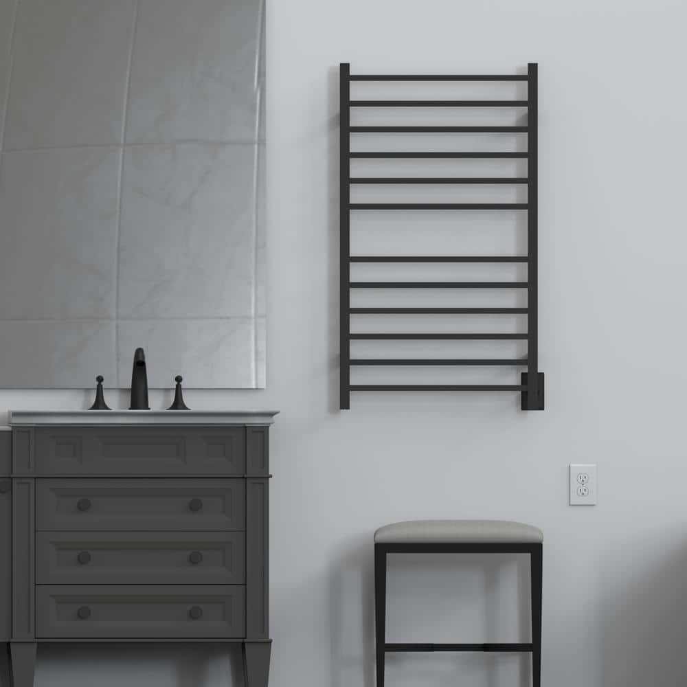 Matte Black Stainless Steel Wall Mounted Towel Warmer