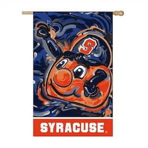 29 in. x 43 in. Syracuse University Justin Patten Artwork Mascot House Flag