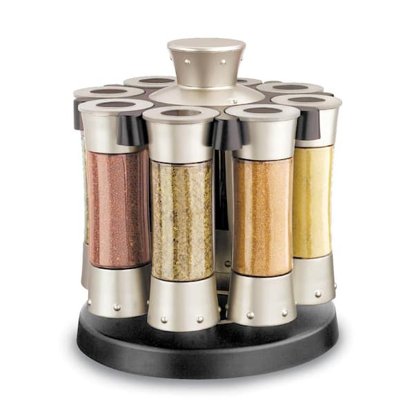 2024,set Of 16 Spice Jars White Stainless Steel Spice Jars Salt And Pepper  Mills With View Of The Jar