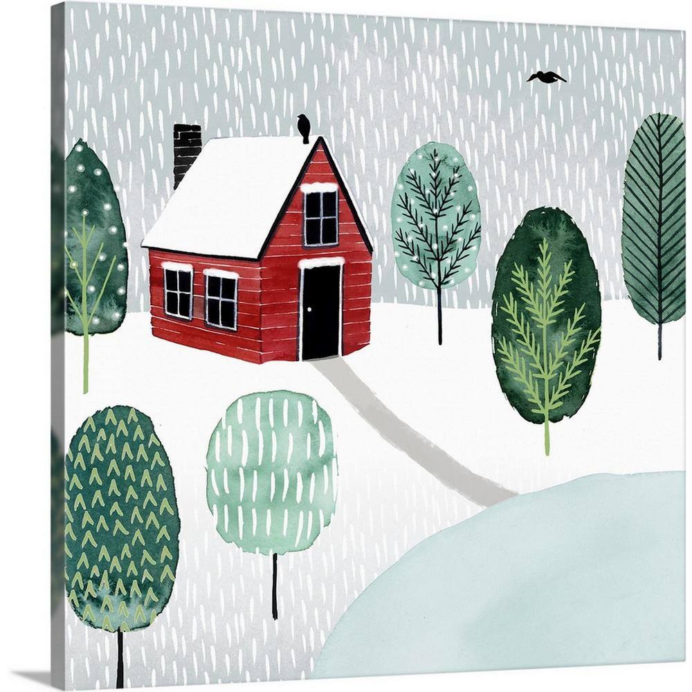 30 in. x 30 in. Christmastown I by Grace Popp Canvas Wall Art price history on PriceWatchPro