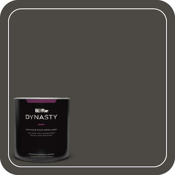 BEHR DYNASTY 1 qt. #PPU24-01 Black Mocha Eggshell Enamel Interior Stain-Blocking Paint & Primer