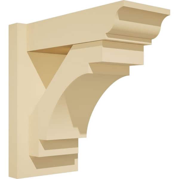 Ekena Millwork Merced 7 in. W x 14 in. H x 14 in. D Signature Urethane Polyurethane Outlooker with Traditional Ends