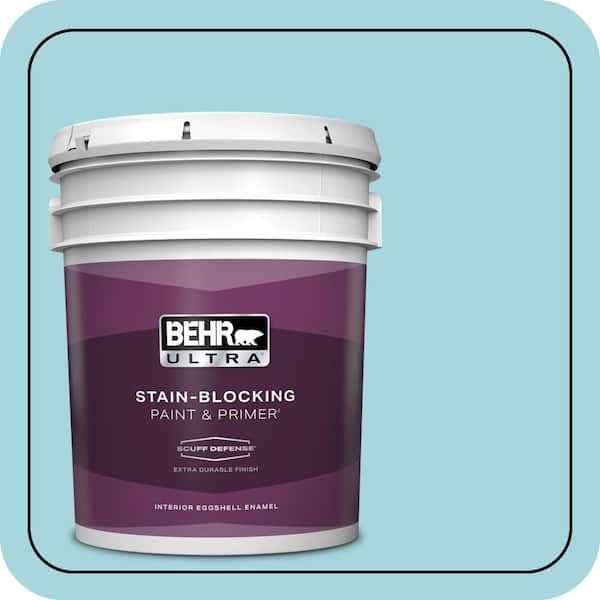 BEHR ULTRA 5 gal. #520C-3 Rapture Blue Extra Durable Eggshell Enamel Interior Paint & Primer