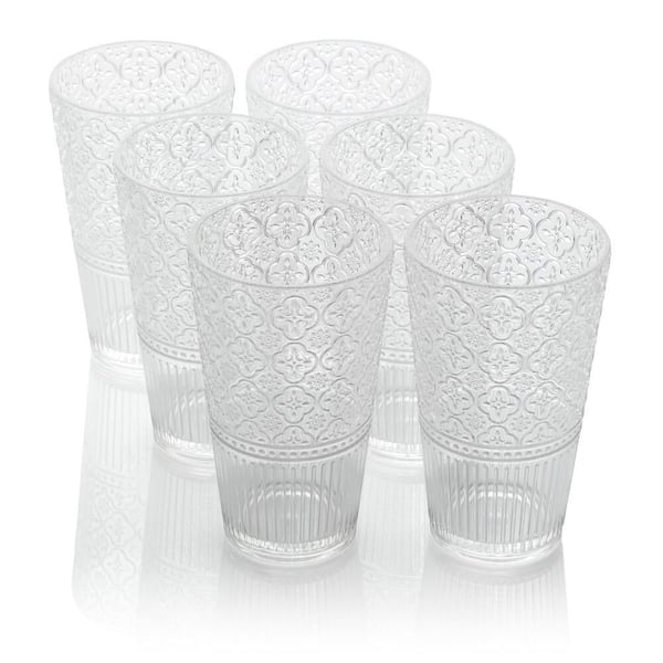 Victoria 22 oz. Clear Acrylic Ice Tea Glass (Set of 6)