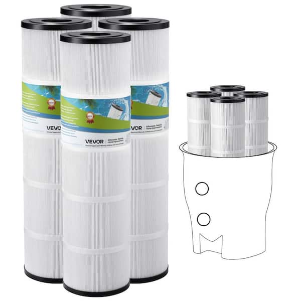 Pool Filter Cartridge, 4x 105 sq. ft. Spa Hot Tub Filter Cartridge Replacement, Compatible with Pentair CCP420
