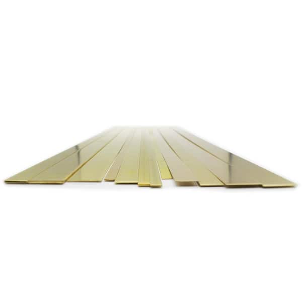 260 Solid Rectangle Strip Brass Flat Stock .025" x 1/2" x 1' 3-12" Lengths 