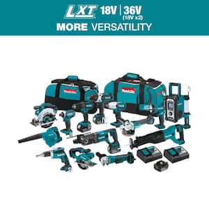 18V LXT Lithium-ion Cordless 15-Piece Combo Kit with (4) Batteries 3.0Ah, Charger and (2) Bags