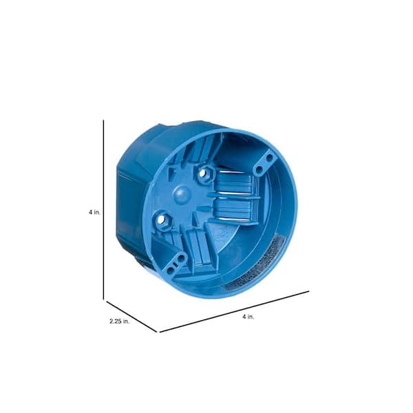 3.5 dia. round fixture support box for use with nonmetallic sheathed cable