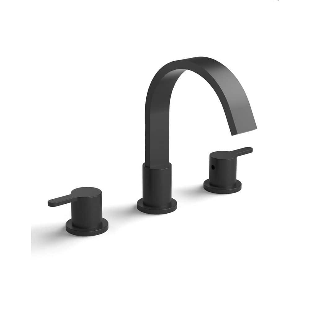 8 in. Widespread Double-Handle Waterfall Modern Bathroom Faucet with Pop-up Drain in Brushed Nickel (1-Pack) price history on PriceWatchPro