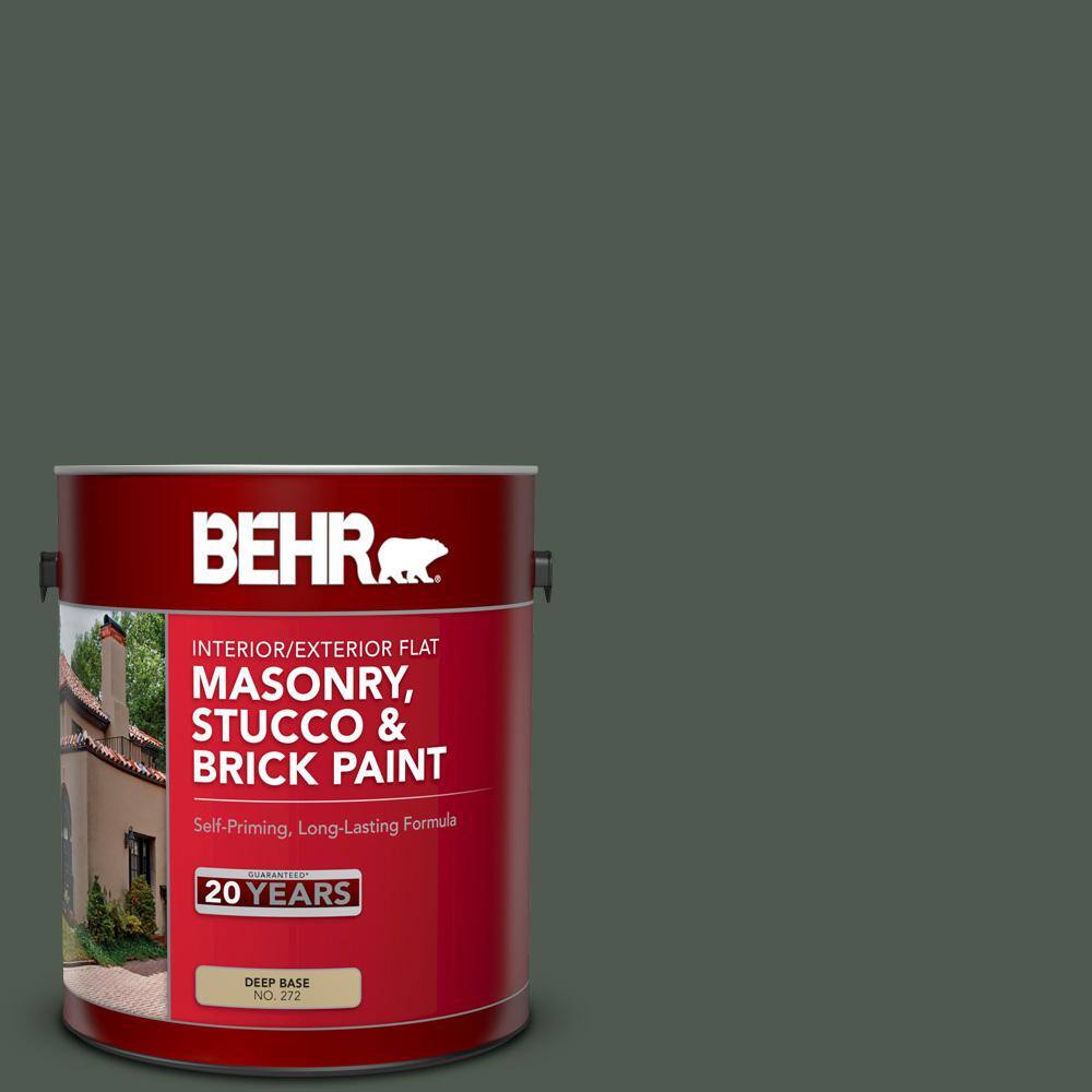 1 gal. #N410-7 North Woods Flat Interior/Exterior Masonry, Stucco and Brick