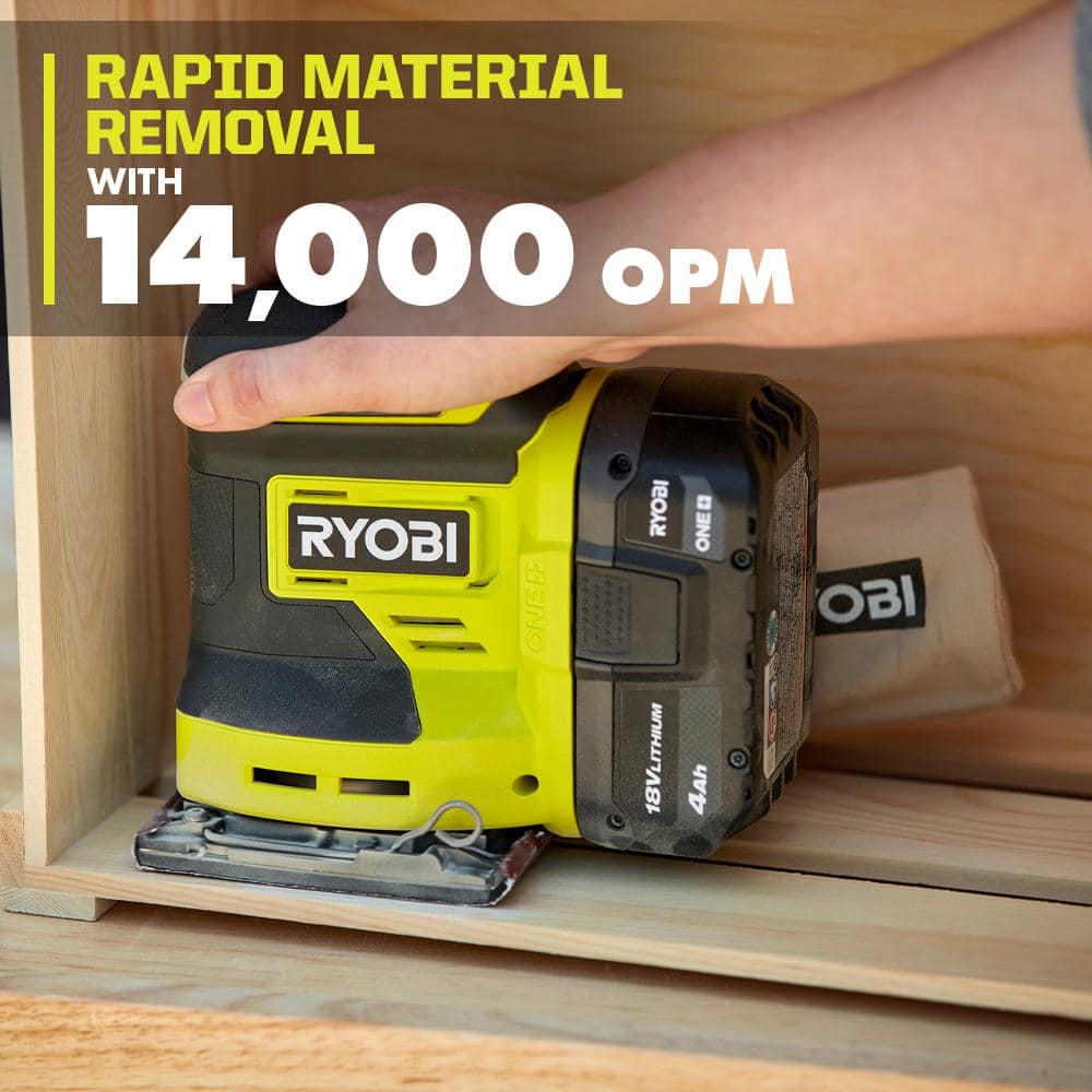 RYOBI ONE 18V Cordless 1 4 Sheet Sander Tool Only - Image 5