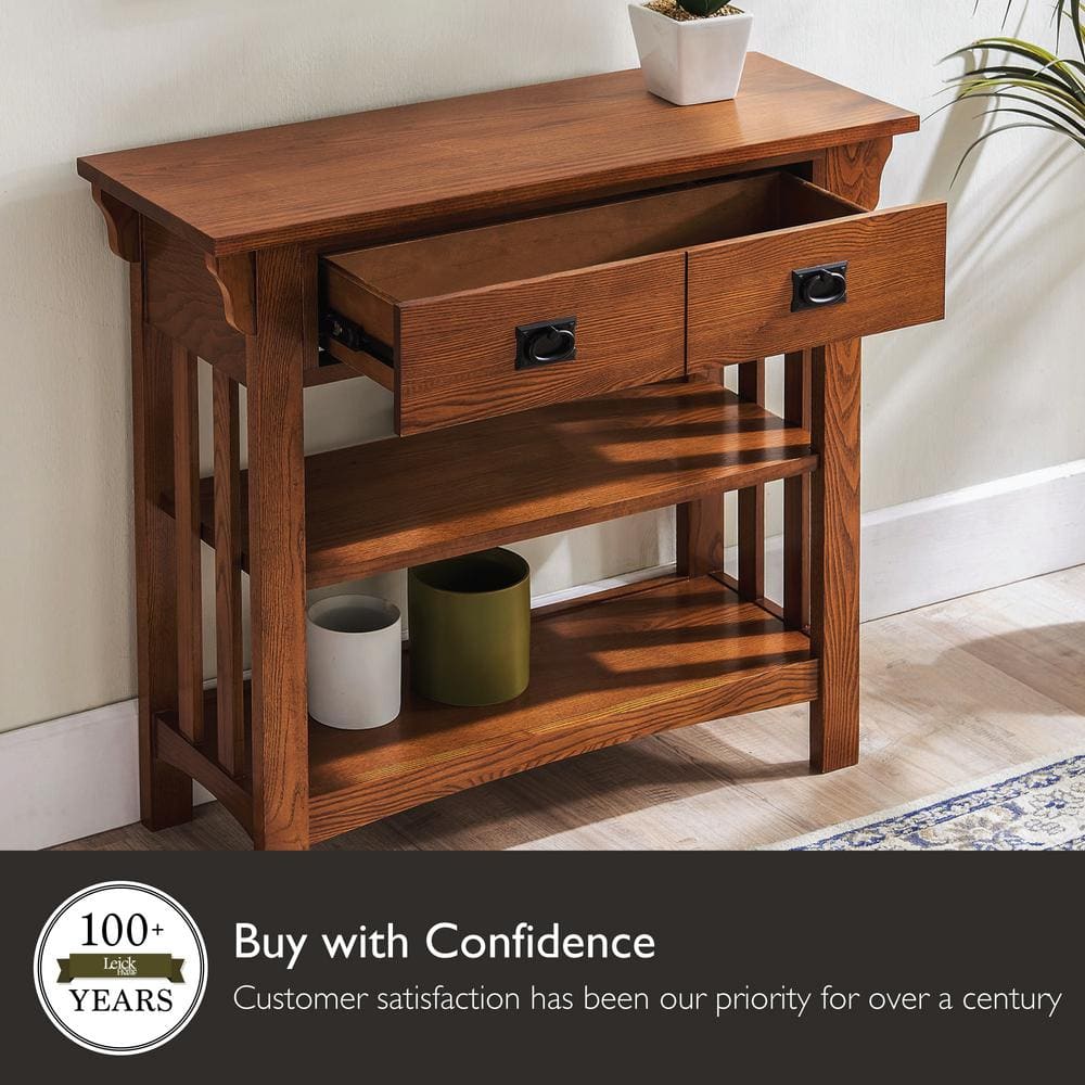 Loon Peak® Mission Solid + Manufactured Wood Bookcase in Medium Oak