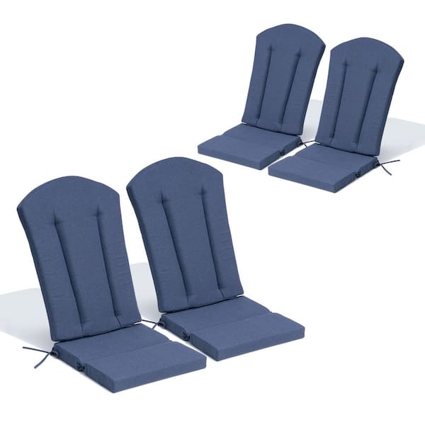 21.65 in. x 49.61 in. 4-Piece Replacement Outdoor Adirondack Chairs Cushion in Sky