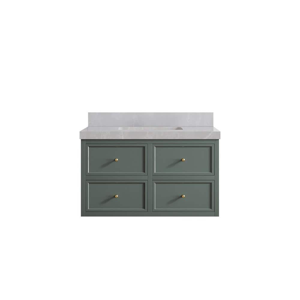 Roswell 36 in. W x 22 in. D x 36 in. H Single Sink Bath Vanity in Pewter Green with 2 in. Pearl Gray qt. Top price history on PriceWatchPro