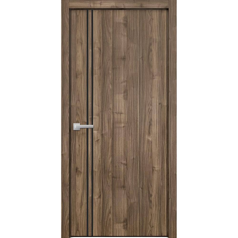 30 in. x 80 in. 1 Panel Walnut Finished Solid Wood with Honeycomb Sliding Door with Hardware price history on PriceWatchPro