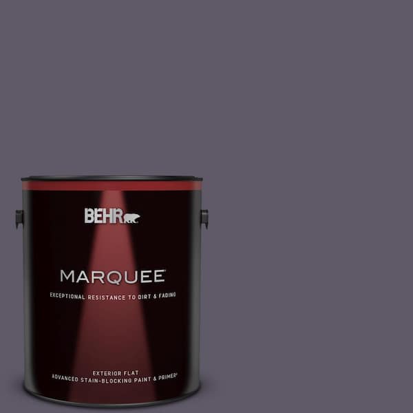 BEHR MARQUEE 1 gal. #S570-7A Plush Purple Flat Exterior Paint & Primer