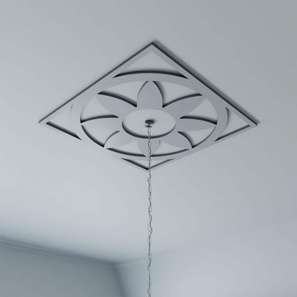 Nickel 16'' PVC Pierced Ceiling Medallion