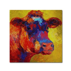 18 in. x 18 in. "Cow" by Marion Rose Printed Canvas Wall Art