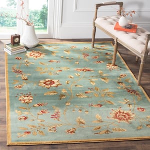 Lyndhurst Blue/Multi 8 ft. x 11 ft. Border Area Rug