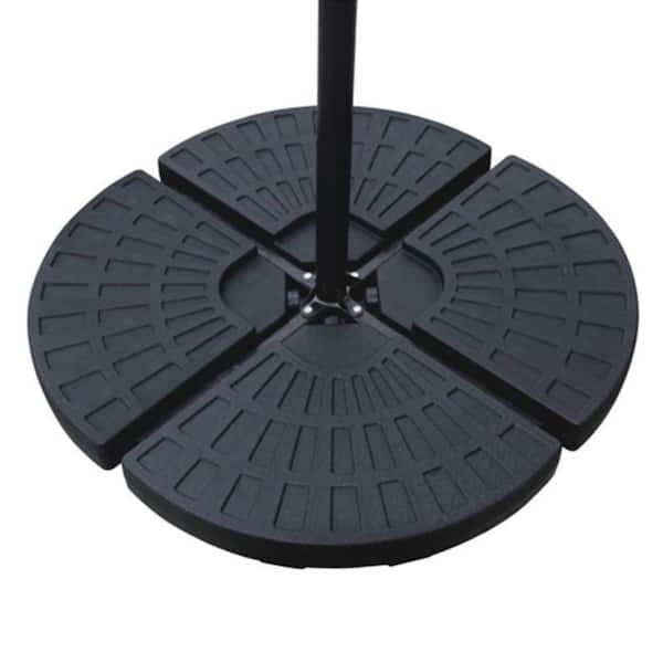 BACKYARD EXPRESSIONS PATIO · HOME · GARDEN Backyard Expressions 4-Piece 13 Each Offset Umbrella Base in Black