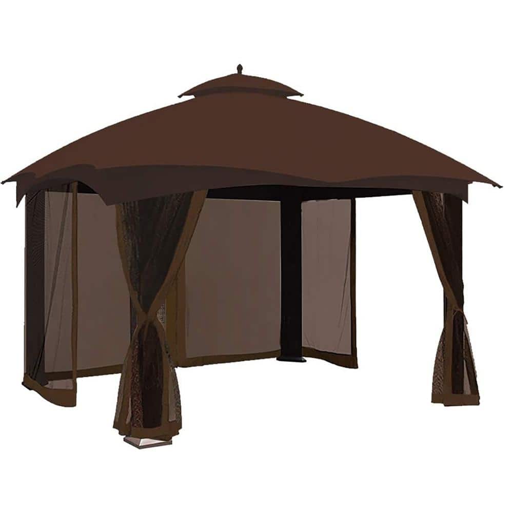 10 ft. x 12 ft. Gazebo Replacement Mosquito Netting Screen Sidewalls Brown price history on PriceWatchPro
