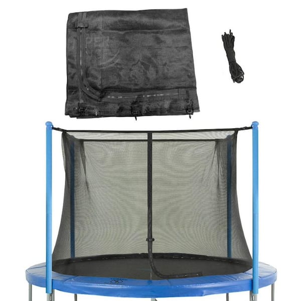 Upper Bounce Machrus Trampoline Enclosure Net for 14 ft. Round Frames with Adjustable Straps Using 4 Poles or 2 Arches Net Only
