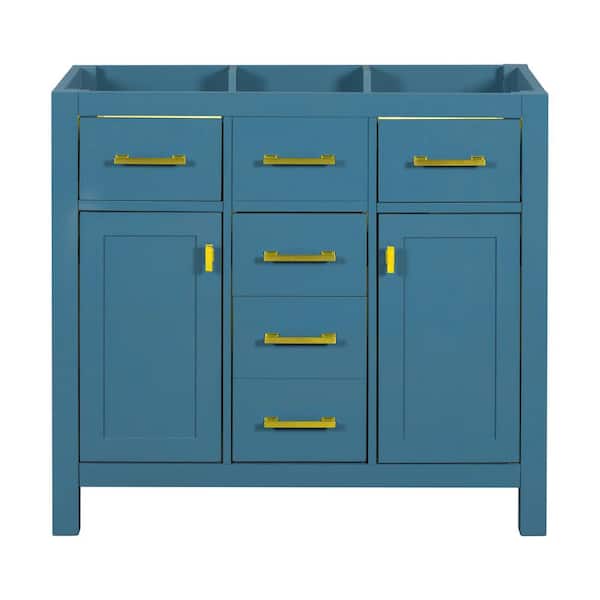Staykiwi 36 in. W x 18 in. D x 33 in. H Freestanding Bath Vanity Cabinet without Top in Blue