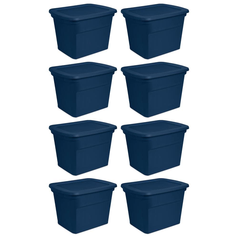 Sterilite Lidded Stackable 18 Gallon Storage Tote Container