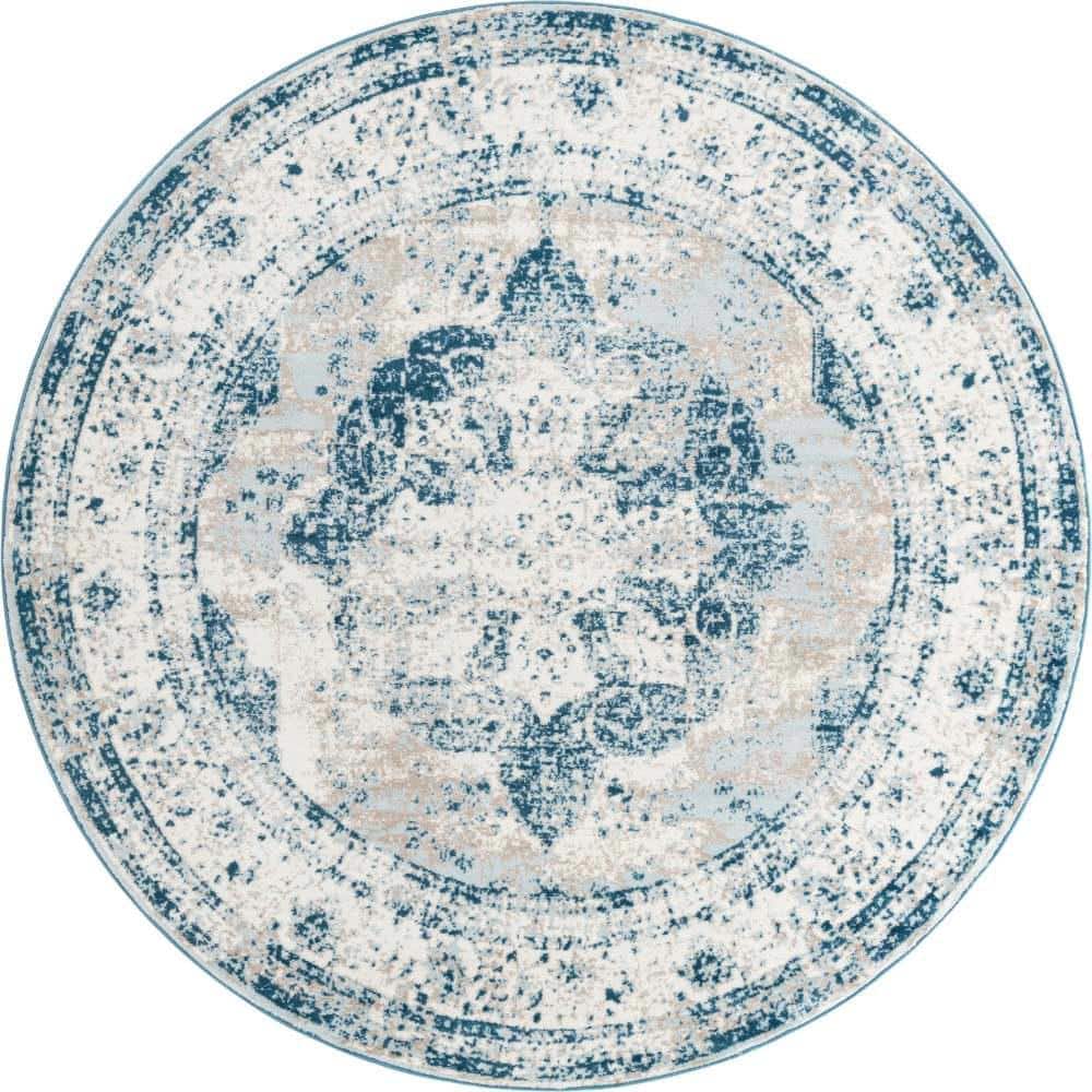 Sofia Salle Garnier Blue 7 ft. x 7 ft. Area Rug price history on PriceWatchPro