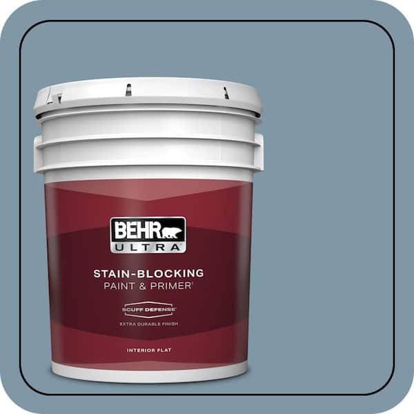 BEHR ULTRA 5 gal. #560F-5 Bleached Denim Extra Durable Flat Interior Paint & Primer