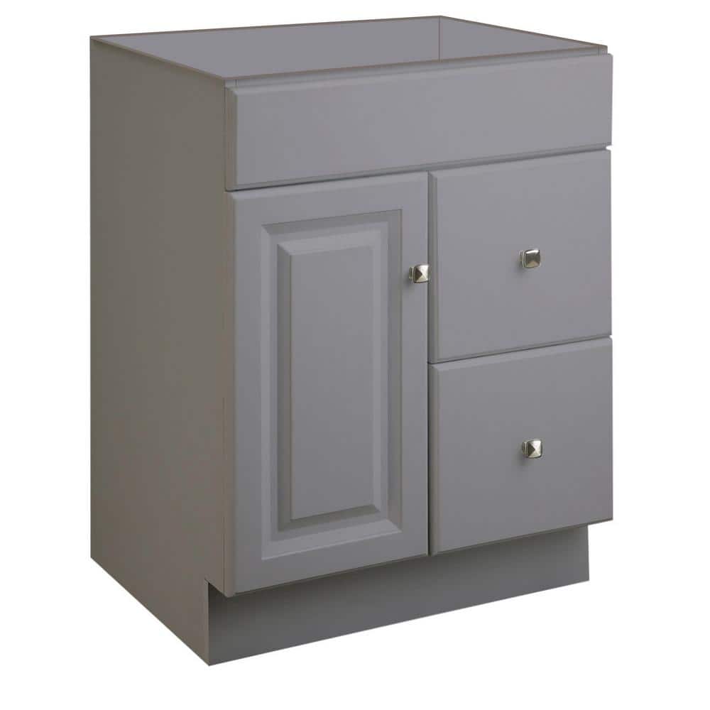 Design House 597179 Wyndham 24 Inch Unassembled 1-Door 2-Drawer Vanity without Top  Gray