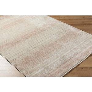 Rojin Oatmeal/Rust Striped 5 ft. x 8 ft. Indoor Area Rug