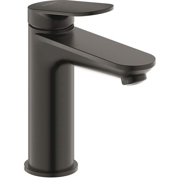 Duravit No.1 Single Handle Single Hole Bathroom Faucet with Drain Kit Included Included in Matte Black