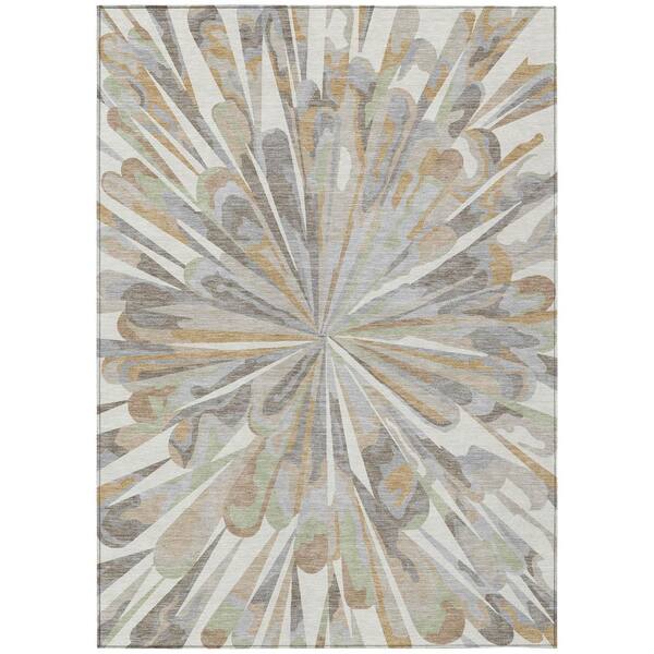 Chantille Machine Washable Indoor/Outdoor Abstract ACN2838 Ivory 10 ft. x 14 ft. Area Rug