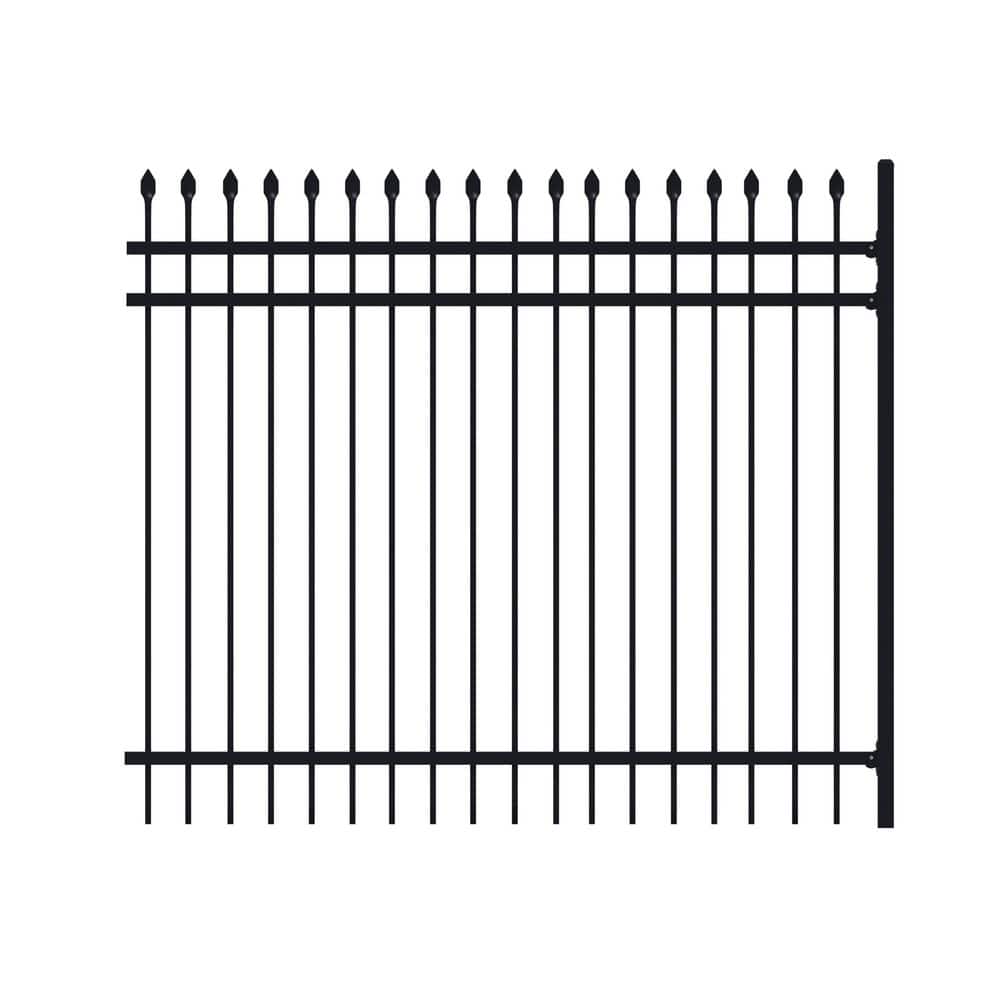 8 ft. x 6 ft. Black Commercial Grade Steel Fence Kit for Flat and Sloped Installation- 8 Panels Tokyo Style price history on PriceWatchPro