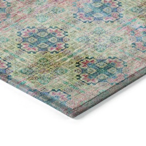 Chantille ACN557 Green 5 ft. x 7 ft. 6 in. Machine Washable Indoor/Outdoor Geometric Area Rug
