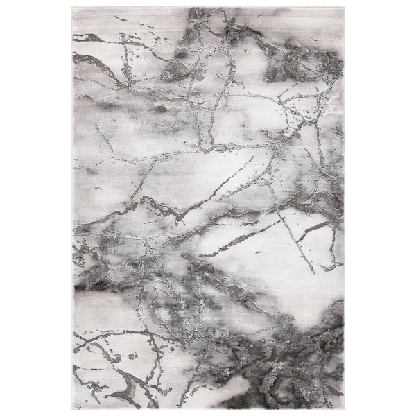 SAFAVIEH Craft Gray/Silver Doormat 2 ft. x 3 ft. Distressed Abstract Area Rug