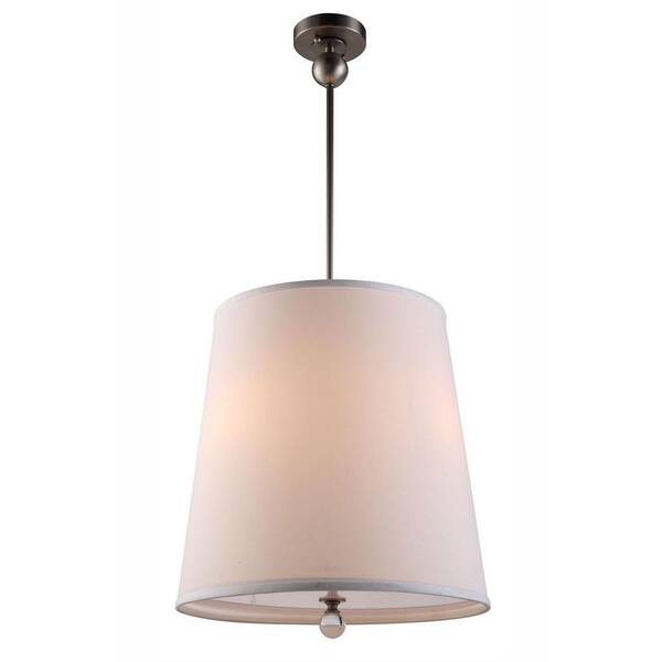 Elegant Lighting Afton 3-Light Vintage Nickel Pendant Lamp