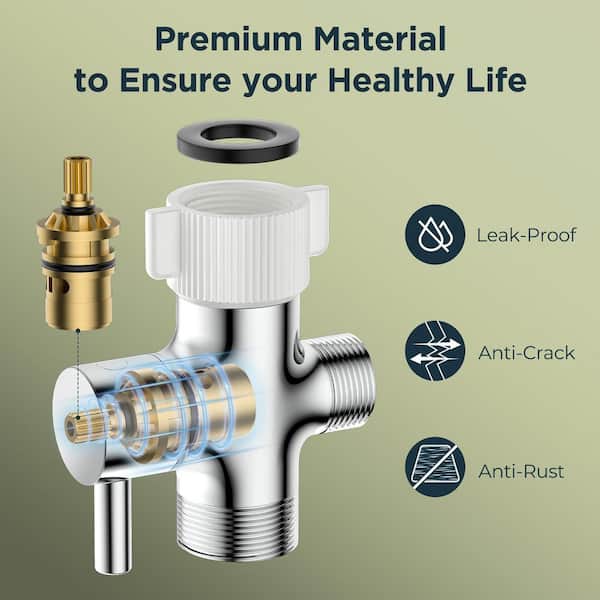 Wudkey Silver Handheld Bidet Sprayer for Toilet, Stainless Bidet