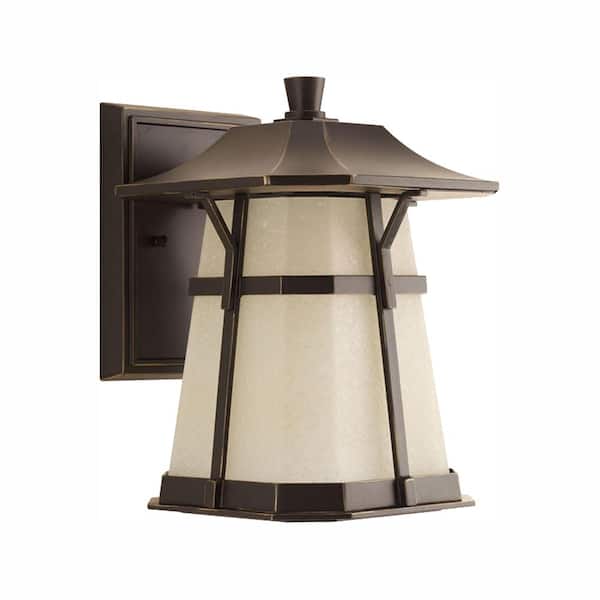 Derby Collection 1-Light 11.25 in. Outdoor Antique Bronze LED Wall Lantern Sconce