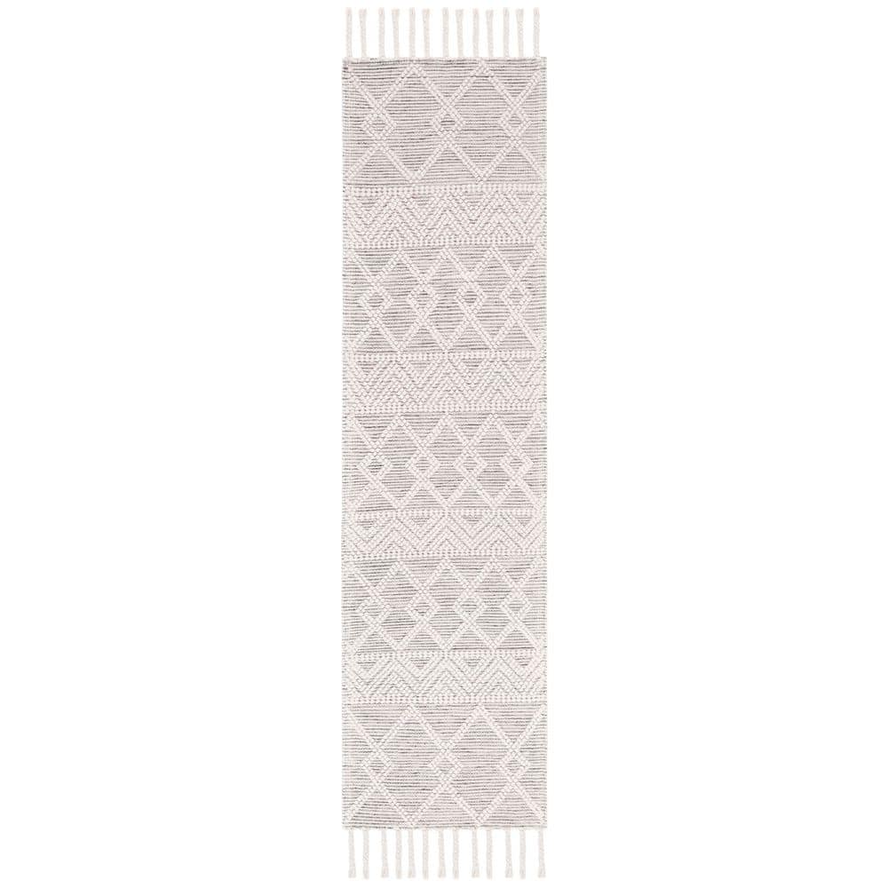 Natura 2 ft. x 8 ft. Ivory/Black Geometric Chevron High-Low Runner Rug price history on PriceWatchPro