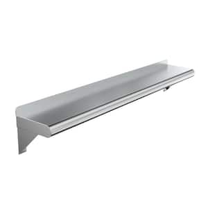 8 in. x 36 in. Stainless Steel Wall Shelf. Kitchen, Restaurant, Garage, Laundry, Utility Room Metal Shelf with Brackets