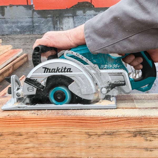 Makita 18V LXT Lithium-Ion (36V) Brushless Cordless Rear Handle 7-1/4 in. Circular Saw (Tool-Only) XSR01Z - The Home Depot