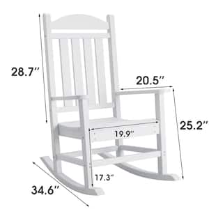 Chillrest White Plastic HDPE Outdoor Rocking Chair