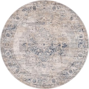 Portland Canby Ivory/Gray 7 ft. x 7 ft. Round Area Rug