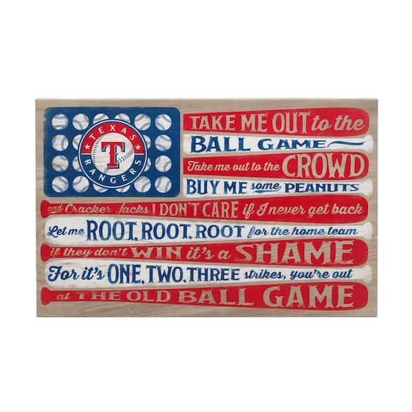 Open Road Brands Texas Rangers Canvas Flag Wall Art