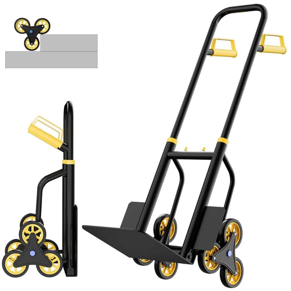 Heavy Duty 440 lbs 2-in-1 Folding Dolly Climbing Hand Truck with 6 Wheels & Telescopic Handle price history on PriceWatchPro